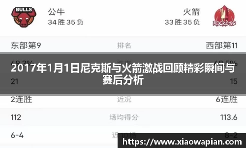 2017年1月1日尼克斯与火箭激战回顾精彩瞬间与赛后分析